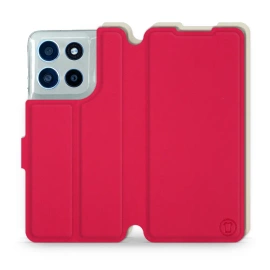 Hülle für Motorola Moto G56 5G - Farbe Rot mit Platin