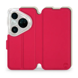 Hülle für Huawei Pura 80 Ultra - Farbe Rot mit Platin