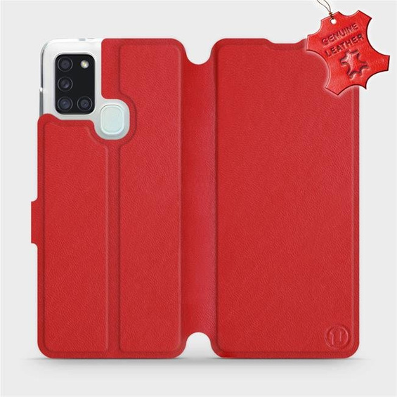 Hülle für Samsung Galaxy A21S - Farbe Red Leather