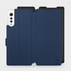 Hülle für LG Velvet - Farbe Marine mit Schwarz