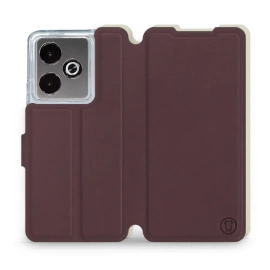 Hülle für Realme GT 7 - Farbe Burgund mit Platin