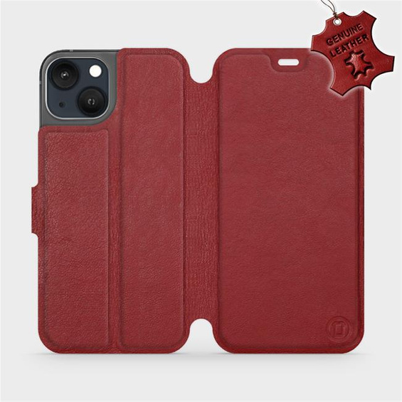 Hülle für Apple iPhone 13 - Farbe Dark Red Leather
