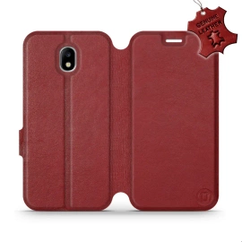 Hülle für Samsung Galaxy J5 2017 - Farbe Dark Red Leather