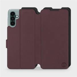 Hülle für Samsung Galaxy A04S - Farbe Burgund mit Schwarz