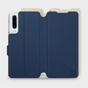 Hülle für Huawei P30 - Farbe Marineblau mit Platin