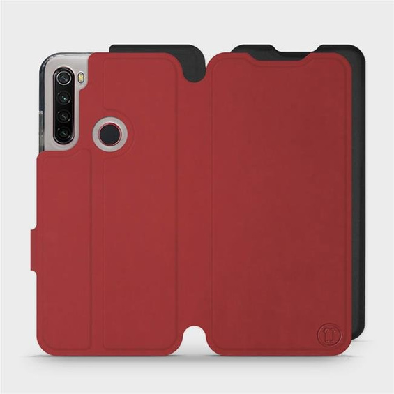 Hülle für Xiaomi Redmi Note 8 - Farbe Dunkelrot mit Schwarz