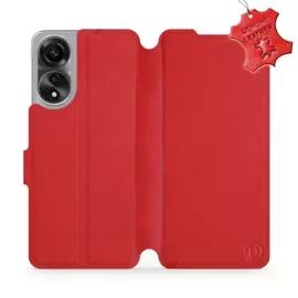 Hülle für OPPO A78 5G - Farbe Red Leather
