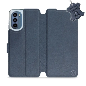 Hülle für Motorola Moto G62 5G - Farbe Blue Leather