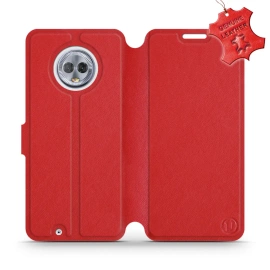 Hülle für Motorola Moto G6 - Farbe Red Leather