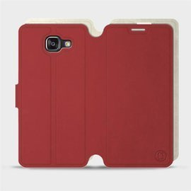 Hülle für Samsung Galaxy A5 2016 - Farbe Dunkelrot mit Platin