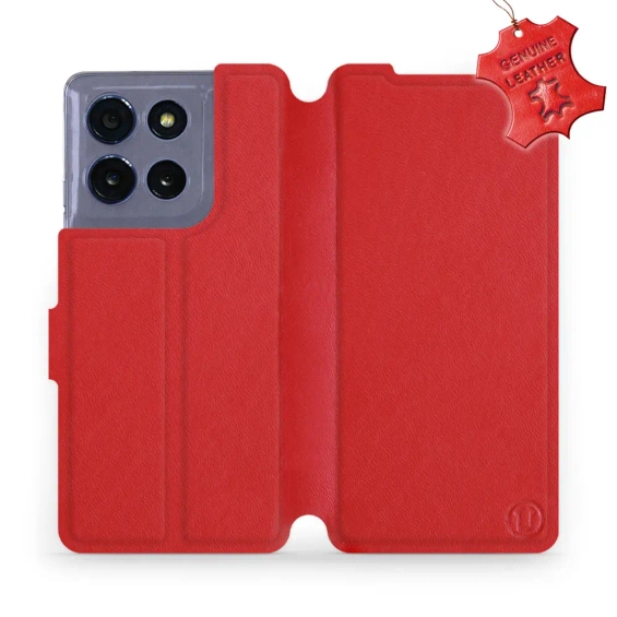 Hülle für Motorola Moto G86 5G - Farbe Red Leather