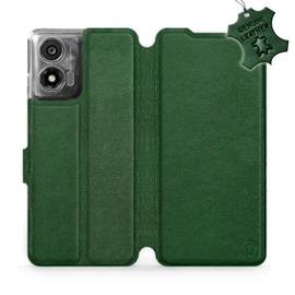 Hülle für Motorola Moto E14 - Farbe Green Leather