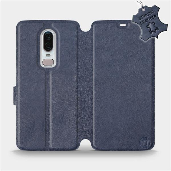 Hülle für OnePlus 6 A6000 - Farbe Blue Leather