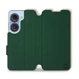 Hülle für Asus Zenfone 10 - Farbe Grün mit Platin