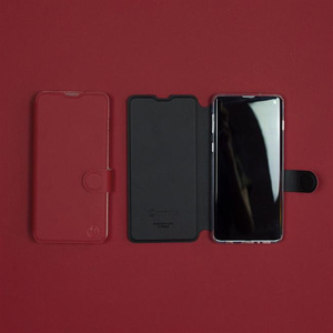 Hülle für Realme 9 Pro Plus - Farbe Dunkelrot mit Schwarz