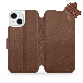 Hülle für Apple iPhone 15 - Farbe Brown Leather