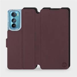 Hülle für Motorola Edge 30 5G - Farbe Burgund mit Schwarz