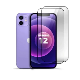 2er Set Panzerglas Clear für Apple iPhone 12