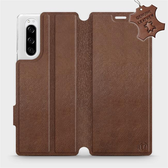 Hülle für Sony Xperia 5 - Farbe Brown Leather