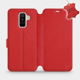 Hülle für Samsung Galaxy A6 Plus 2018 - Farbe Red Leather