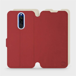 Hülle für Xiaomi Redmi 8 - Farbe Dunkelrot mit Platin