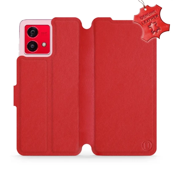 Hülle für Motorola Moto G84 - Farbe Red Leather