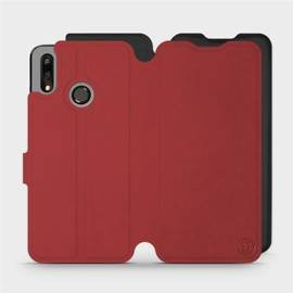 Hülle für Huawei P Smart 2019 - Farbe Dunkelrot mit Schwarz