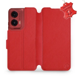 Hülle für Motorola Moto G35 5G - Farbe Red Leather