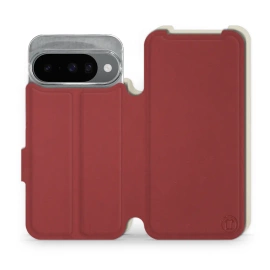 Hülle für Google Pixel 10 - Farbe Dunkelrot mit Platin