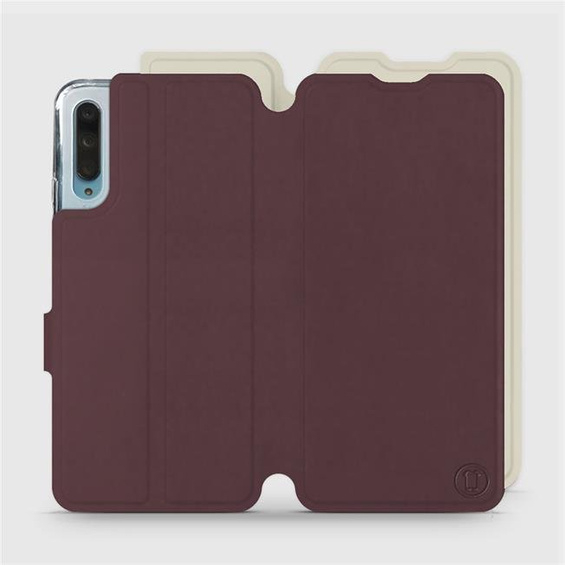 Hülle für Huawei P Smart Pro - Farbe Burgund mit Platin