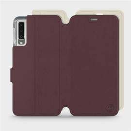 Hülle für Samsung Galaxy A7 2018 - Farbe Burgund mit Platin