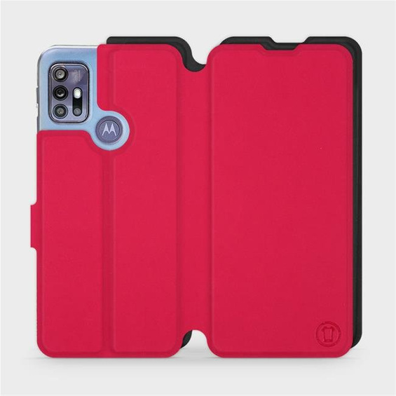 Hülle für Motorola Moto G30 - Farbe Rot mit Schwarz