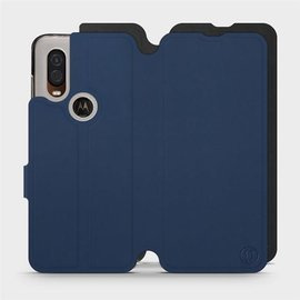 Hülle für Motorola One Vision - Farbe Marine mit Schwarz