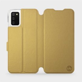 Hülle für Samsung Galaxy A02S - Farbe Gold&Orange