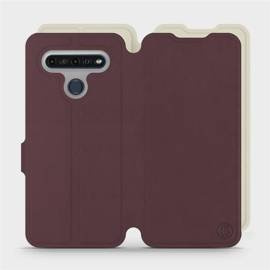 Hülle für LG K61 - Farbe Burgund mit Platin