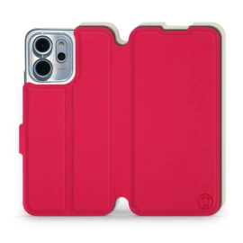 Hülle für OPPO Reno 14 FS 5G - Farbe Rot mit Platin