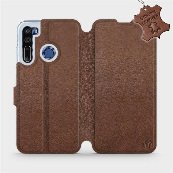 Hülle für HTC Desire 20 Pro - Farbe Brown Leather