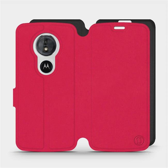 Hülle für Motorola Moto E5 - Farbe Rot mit Schwarz