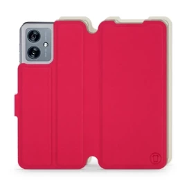 Hülle für Motorola Moto G54 5G - Farbe Rot mit Platin