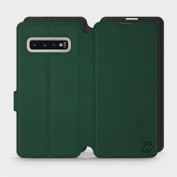 Hülle für Samsung Galaxy S10 - Farbe Grün mit Schwarz