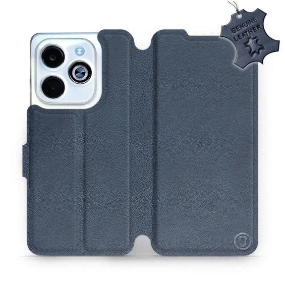 Hülle für Infinix Smart 8 - Farbe Blue Leather