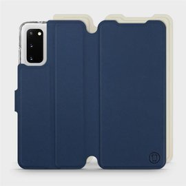 Hülle für Samsung Galaxy S20 - Farbe Marineblau mit Platin