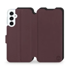 Hülle für Samsung Galaxy M34 5G - Farbe Burgund mit Schwarz