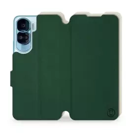 Hülle für Huawei Honor 90 Lite - Farbe Grün mit Platin