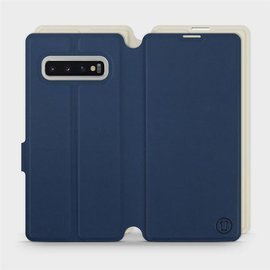 Hülle für Samsung Galaxy S10 Plus - Farbe Marineblau mit Platin