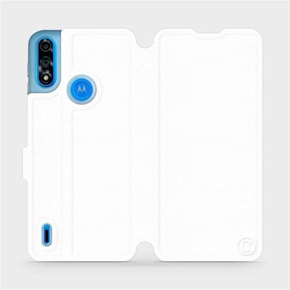 Hülle für Motorola Moto E7i Power - Farbe White&Orange