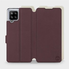 Hülle für Samsung Galaxy A42 - Farbe Burgund mit Platin