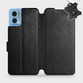 Hülle für Motorola Moto E22 - Farbe Black Leather