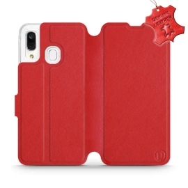 Hülle für Samsung Galaxy A40 - Farbe Red Leather