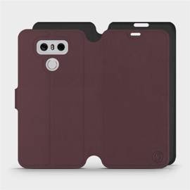 Hülle für LG G6 - Farbe Burgund mit Schwarz